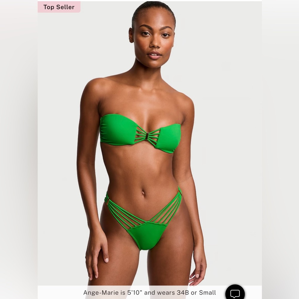 Victoria’s Secret - Green Strappy Bikini, Size Small